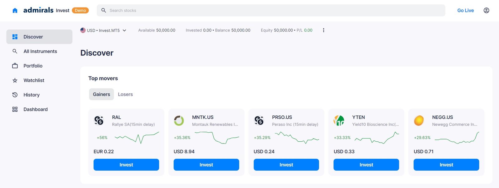 Admirals SC Ltd Platform Feature 3