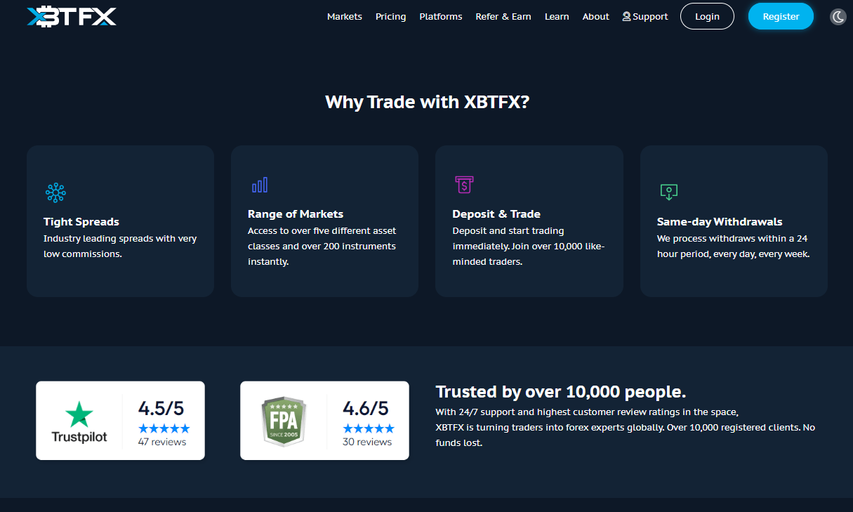 TFX BROKER Platform Feature 3