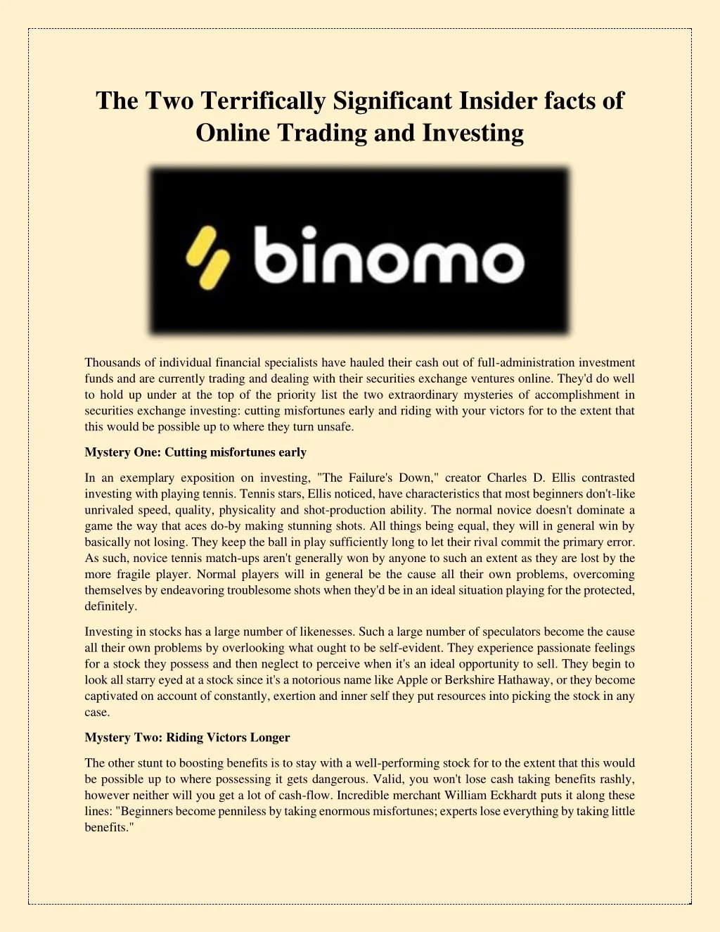 Binomo Platform Feature 2