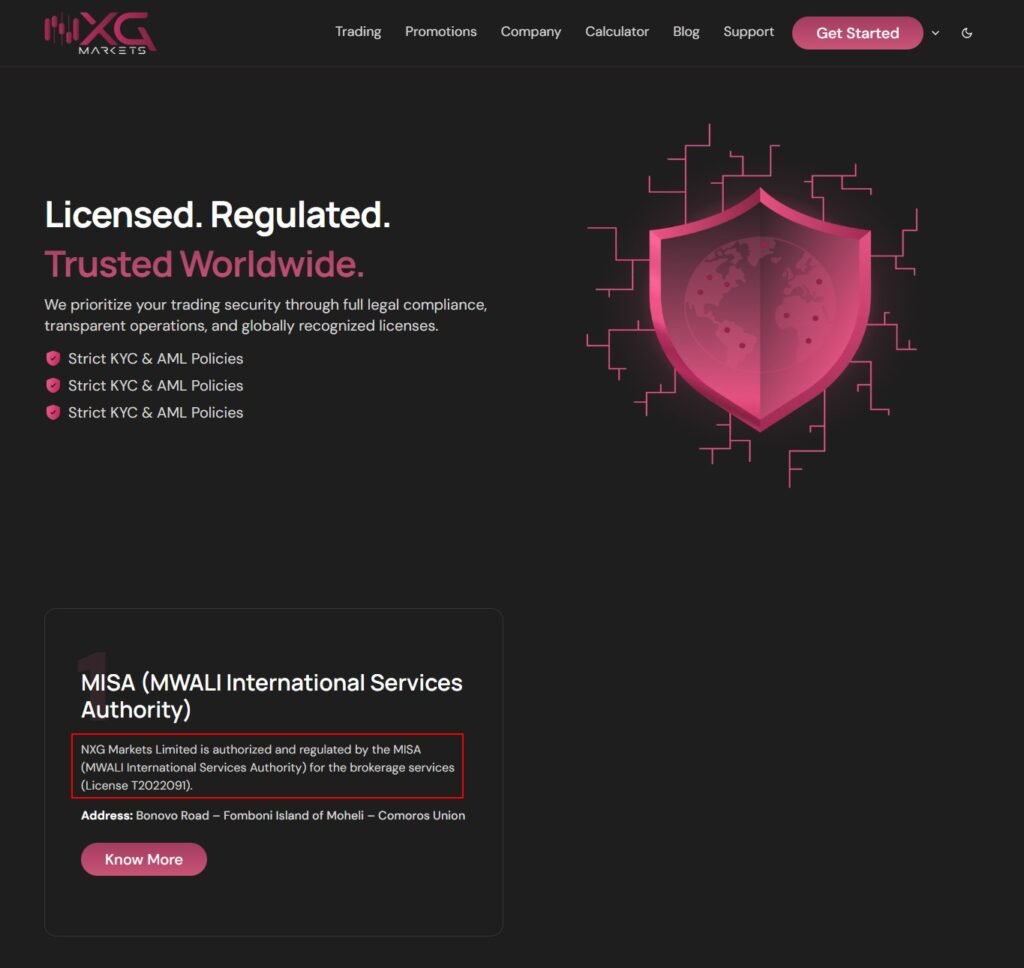 NXG Markets Limited Platform Feature 3