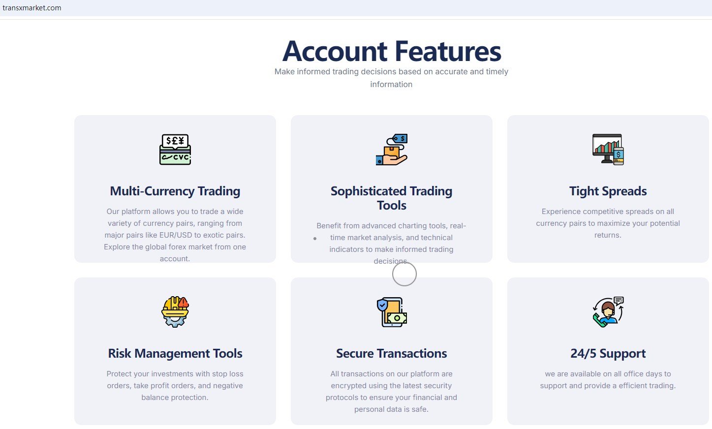 TransX Markets Limited Platform Feature 2